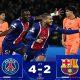 Gelandang Paris Saint-Germain Fabián Ruiz melakukan selebrasi emosional setelah mencetak gol penutup ke gawang Barcelona di kompetisi Liga Champions UEFA 2026/2027.