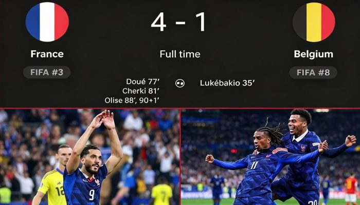 Comeback Gila! Olise Gemilang, Prancis Bantai Belgia 4-1
