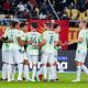Pemain Swiss merayakan gol ke gawang